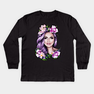 Forest Nymph Muse Kids Long Sleeve T-Shirt